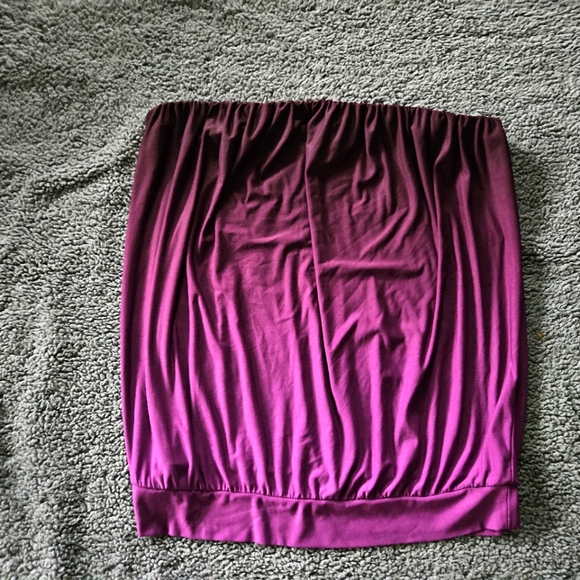 Purple Strapless Blouse - Picture 2 of 4